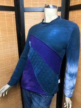 Load image into Gallery viewer, Bejeweled Mid Sky-Dye Long-Sleeved Pullover in Teal Autumn Sky
