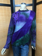 Load image into Gallery viewer, Bejeweled Mid Sky-Dye Long-Sleeved Pullover in Green Fall Forestry

