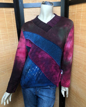 Load image into Gallery viewer, Bejeweled Mid Sky-Dye Long-Sleeved Pullover in Pink Forest Sublime
