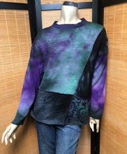 Load image into Gallery viewer, Bejeweled Long Sky-Dye Long-Sleeved Pullover in Dazzling Starry Fall
