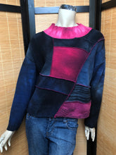 Load image into Gallery viewer, Bejeweled Cropped Sky-Dye Long-Sleeved Pullover in Cosmic Pink Love
