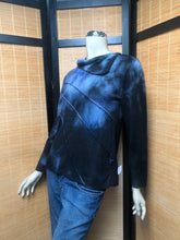 Load image into Gallery viewer, Bejeweled Cropped Sky-Dye Long-Sleeved Pullover in Midnight Mystery Beauty
