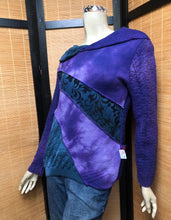 Load image into Gallery viewer, Bejeweled Mid Sky-Dye Long-Sleeved Pullover in Purple Autumn Delights
