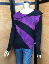 Load image into Gallery viewer, Bejeweled Mid Sky-Dye Long-Sleeved Pullover in Grand Purple Autumn
