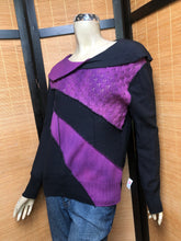 Load image into Gallery viewer, Bejeweled Mid Sky-Dye Long-Sleeved Pullover in Grand Purple Autumn
