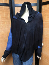 Load image into Gallery viewer, Bejeweled Sky-Dye Poncho w/ Long Sleeves &amp; Hood in Fall Midnight Magic
