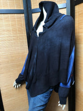 Load image into Gallery viewer, Bejeweled Sky-Dye Poncho w/ Long Sleeves &amp; Hood in Fall Midnight Magic
