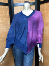 Load image into Gallery viewer, Bejeweled Sky-Dye Poncho w/ Long Sleeves in Peachy Autumn Delights

