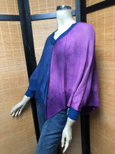 Load image into Gallery viewer, Bejeweled Sky-Dye Poncho w/ Long Sleeves in Peachy Autumn Delights
