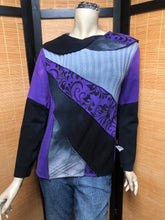 Load image into Gallery viewer, Bejeweled Mid Sky-Dye Long-Sleeved Pullover in Dazzling Autumn Purple
