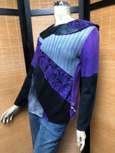 Load image into Gallery viewer, Bejeweled Mid Sky-Dye Long-Sleeved Pullover in Dazzling Autumn Purple
