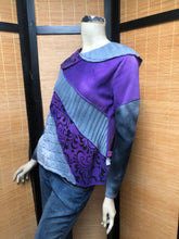 Load image into Gallery viewer, Bejeweled Mid Sky-Dye Long-Sleeved Pullover in Gray Autumn Night
