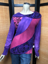 Load image into Gallery viewer, Bejeweled Mid Sky-Dye Long-Sleeved Pullover in Pink Autumn Sun
