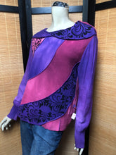 Load image into Gallery viewer, Bejeweled Mid Sky-Dye Long-Sleeved Pullover in Pink Autumn Sun
