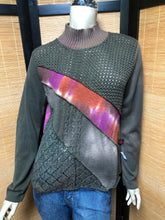 Load image into Gallery viewer, Bejeweled Mid Sky-Dye Long-Sleeved Pullover in Green Autumn Sunrise
