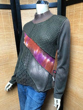 Load image into Gallery viewer, Bejeweled Mid Sky-Dye Long-Sleeved Pullover in Green Autumn Sunrise
