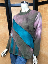Load image into Gallery viewer, Bejeweled Mid Sky-Dye Long-Sleeved Pullover in Teal Autumn Love
