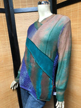 Load image into Gallery viewer, Bejeweled Long Sky-Dye Long-Sleeved Pullover in Beige Autumn Delight
