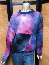 Load image into Gallery viewer, Bejeweled Cropped Sky-Dye Long-Sleeved Pullover in
