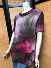 Load image into Gallery viewer, Bejeweled Long Sky-Dye Short-Sleeved Pullover in Majestic Autumn Meadow
