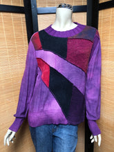 Load image into Gallery viewer, Bejeweled Mid Sky-Dye Long-Sleeved Pullover in Red Autumn Bedazzle
