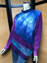 Load image into Gallery viewer, Bejeweled Long Sky-Dye Long-Sleeved Pullover in Blue Night Sky
