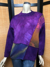 Load image into Gallery viewer, Bejeweled Long Sky-Dye Long-Sleeved Pullover in Purple Texture Love

