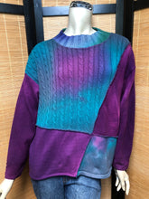 Load image into Gallery viewer, Bejeweled Mid Sky-Dye Long-Sleeved Pullover in Teal Autumn Splendor
