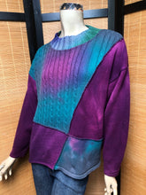 Load image into Gallery viewer, Bejeweled Mid Sky-Dye Long-Sleeved Pullover in Teal Autumn Splendor
