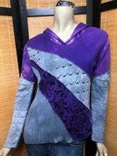 Load image into Gallery viewer, Bejeweled Mid Sky-Dye Long-Sleeved Pullover in Dazzling Purple Splendor
