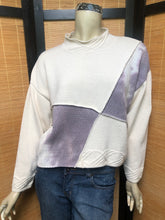 Load image into Gallery viewer, Fresh Fruit Sky-Dye Cropped Long-Sleeved Crew-Necked Sustainable Pullover in Cloudy Pearly Afternoon
