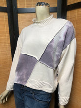 Load image into Gallery viewer, Fresh Fruit Sky-Dye Cropped Long-Sleeved Crew-Necked Sustainable Pullover in Cloudy Pearly Afternoon
