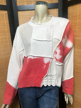 Load image into Gallery viewer, Fresh Fruit Sky-Dye Cropped Long-Sleeved Crew-Necked Sustainable Pullover in Brilliant Rich Ruby

