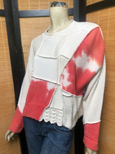 Load image into Gallery viewer, Fresh Fruit Sky-Dye Cropped Long-Sleeved Crew-Necked Sustainable Pullover in Brilliant Rich Ruby

