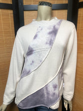 Load image into Gallery viewer, Fresh Fruit Sky-Dye Long Long-Sleeved Crew-Necked Sustainable Pullover in Cloudy Silvery Swirl
