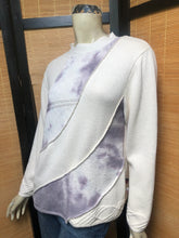 Load image into Gallery viewer, Fresh Fruit Sky-Dye Long Long-Sleeved Crew-Necked Sustainable Pullover in Cloudy Silvery Swirl
