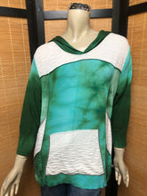 Load image into Gallery viewer, Fresh Fruit Sky-Dye Long Long-Sleeved Hooded Pullover in Green Dusk Sunrise
