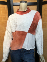 Load image into Gallery viewer, Fresh Fruit Sky-Dye Cropped Long-Sleeved Crew-Necked Pullover in Burnt Meadow Spring
