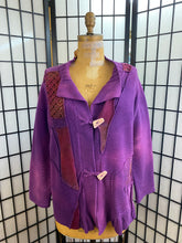 Load image into Gallery viewer, Fresh Fruit Sky-Dye Cropped Long-Sleeved Cardigan in Royal Delicate Purple

