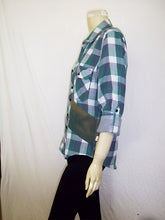 Load image into Gallery viewer, Button up Flannel with Knit Panels
