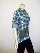 Load image into Gallery viewer, Button up Flannel with Knit Panels
