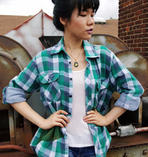 Load image into Gallery viewer, Button up Flannel with Knit Panels
