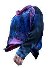 Load image into Gallery viewer, Blue Men's Cowl Neck Boxy Tunic
