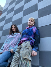 Load image into Gallery viewer, Blue Men's Cowl Neck Boxy Tunic
